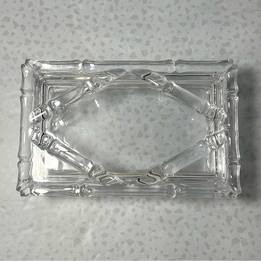 Tiffany & Co. Bamboo Crystal Jewelry Trinket Box